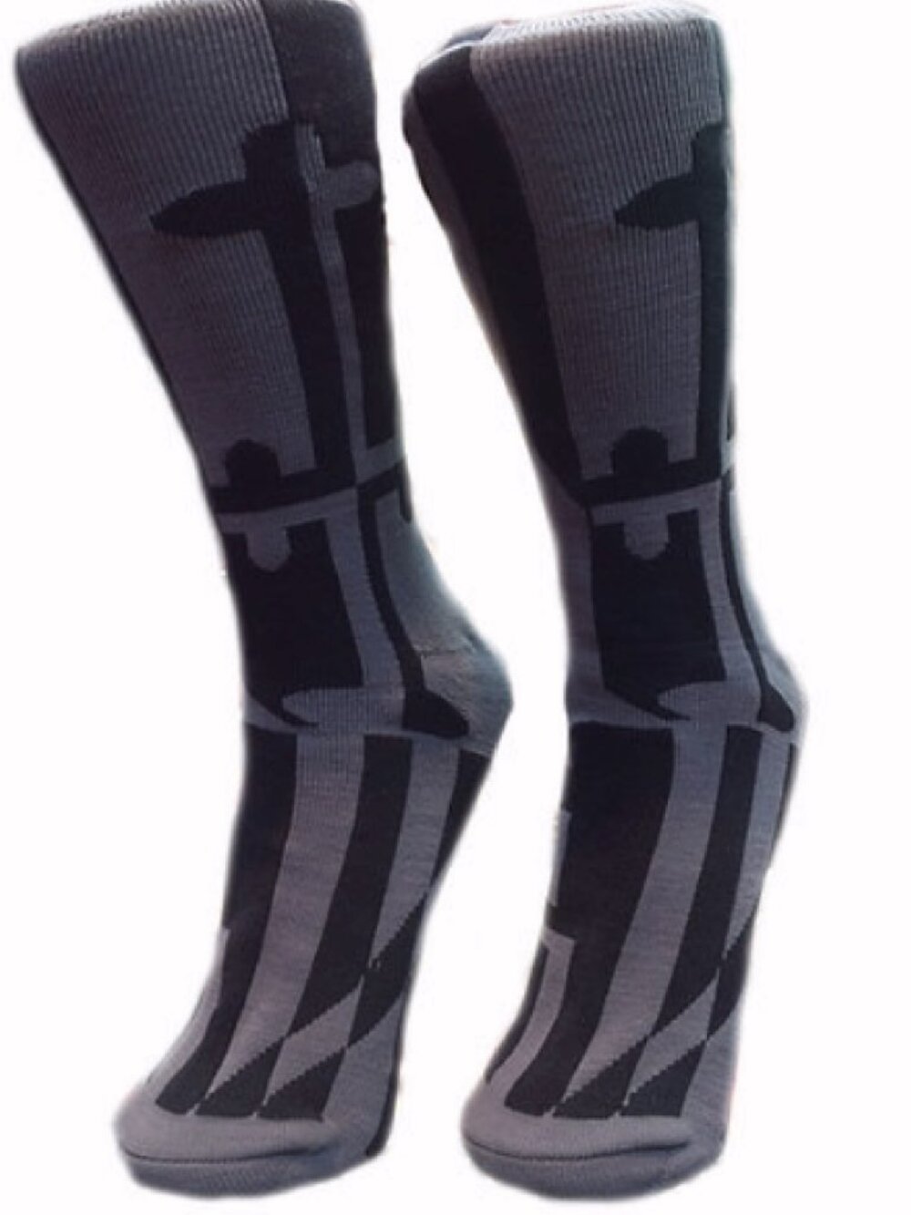 Maryland Flag Grey Sport Crew Dress Socks - NEW Fast Ship